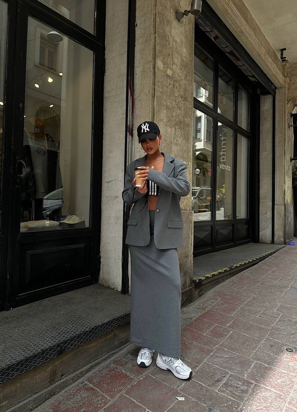 GREY BLAZER SET